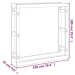 vidaXL Support de bois de chauffage Marron miel 100x25x100 cm Bois pin