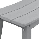 vidaXL Tabourets de bar 2 Pièces Gris clair HDPE