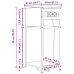 vidaXL Cabinet de chevet Chêne marron 41 x 28 x 76 cm