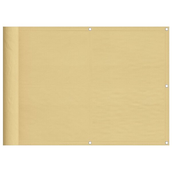 vidaXL Écran de balcon sable 75x1000 cm 100  polyester oxford