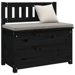 vidaXL Banc Noir 80x41x77 cm Bois de pin massif