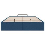vidaXL Cadre de lit ottoman sans matelas bleu 120x190 cm tissu