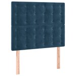 vidaXL Tête de lit à LED Bleu foncé 80x5x118/128 cm Velours
