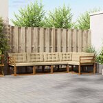 vidaXL Ensemble de canapés d'extérieur 5 pc Naturel et Beige