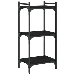 vidaXL Bibliothèque à 3 niveaux noir 40x30x86 cm bois d'ingénierie