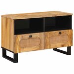 vidaXL Meuble TV Marron 70 x 33 x 46 cm Bois de mangue massif