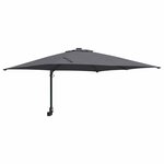 vidaXL Parasol de jardin Anthracite et noir 248.5 x 247.5 x 160 cm