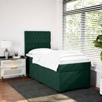vidaXL Sommier à lattes de lit avec matelas Vert foncé 100x200 cm