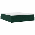 vidaXL Cadre de lit ottoman avec matelas vert foncé 200x200 cm velours