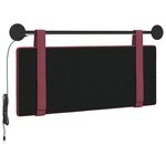 vidaXL Tête de lit suspendue Bordeaux Tissu