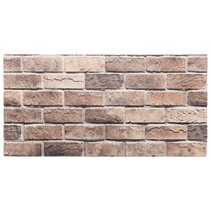 vidaXL Panneaux muraux 3D 10 Pièces marron 100x50 cm EPS