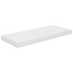 vidaXL Étagère murale flottante Blanc brillant 60x23 5x3 8 cm MDF