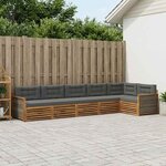 vidaXL Ensemble de canapés d'extérieur 6 Pièces Naturel et Anthracite