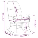 vidaXL Chaise à bascule avec repose-pied Gris foncé Tissu