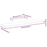 vidaXL Étagères flottantes 4 Pièces 110x23 5x4 cm bois d'ingénierie