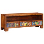 vidaXL Meuble TV multicolore 110x30x40 bois d'acacia massif