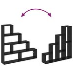 vidaXL Cloison Bibliothèque Chêne noir 143 5 x 29 x 143 5 cm