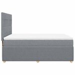 vidaXL Sommier à lattes de lit avec matelas Gris clair 140x190cm Tissu