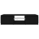 vidaXL Meuble TV Chêne noir 140 x 38 5 x 36 cm Bois d'ingénierie