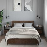 vidaXL Tables de chevet murales 2 Pièces chêne marron 40x31x39 5 cm