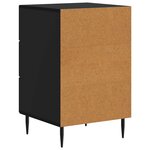 vidaXL Cabinet de chevet Noir 43 x 41 x 66 5 cm Bois d'ingénierie