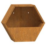 vidaXL Jardinières murales 2 Pièces Rouillé Acier corten 30x10x25 cm