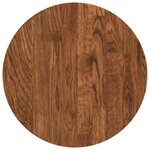 vidaXL Plateau de table Marron foncé Ø 30 x 4 cm Chêne massif