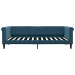 vidaXL Lit de repos sans matelas bleu 90x200 cm velours