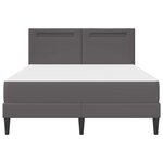 vidaXL Cadre de lit avec bandes LED Gris 120 x 200 cm Simili cuir