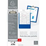 Porte-bloc Avec Pochette - Format 23x32cm Pour A4 - Bleu - X 10 - Exacompta