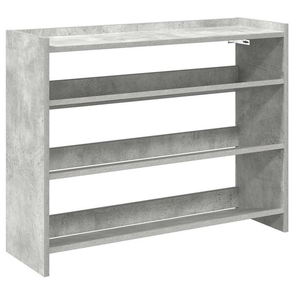 vidaXL Étagère à chaussures gris béton 80x25x62 cm bois d'ingénierie