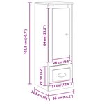 vidaXL Buffet haut vieux bois 36x35 5x103 5 cm bois d'ingénierie