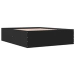vidaXL Cadre de lit sans matelas noir 150x200 cm