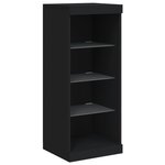 vidaXL Buffet avec lumières LED noir 41x37x100 cm