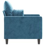 vidaXL Fauteuil Bleu 60 cm Velours