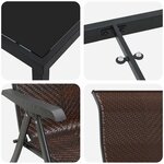 vidaXL Ensemble de salle à manger pour jardin 5 Pièces Marron Poly rotin