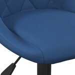 vidaXL Chaises pivotantes à manger lot de 2 bleu velours
