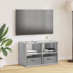 vidaXL Support de télévision avec tiroir Gris Sonoma 79 x 40 x 48 cm