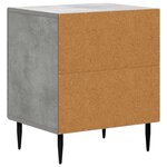 vidaXL Cabinet de chevet 2 Pièces Gris béton 43 x 34 5 x 50 cm