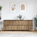 vidaXL Buffets 3 Pièces Chêne artisanal