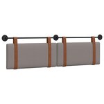 vidaXL Tête de lit suspendue Taupe PU antique
