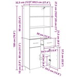vidaXL Haut Armoire avec tiroir Chêne artisanal 69 5 x 34 x 180 cm