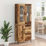 vidaXL Haut Armoire avec tiroir 2 Pièces Bois ancien Bois d'ingénierie