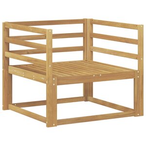 vidaXL Sofa de milieu extérieur Bois d'Acacia Massif Blanc