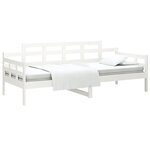 vidaXL Lit de jour sans matelas blanc bois de pin massif 80x200 cm