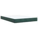 vidaXL Sommier à lattes de lit et matelas Vert foncé 160x200cm Velours