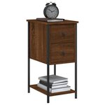 vidaXL Tables de chevet 2Pièces chêne marron 32x42x70cm Bois d'ingénierie