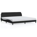 vidaXL Cadre de lit sans matelas noir 200x200 cm tissu