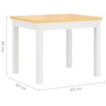 vidaXL Ensemble de table et chaises enfants 4 Pièces Blanc et beige MDF