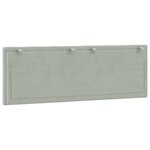 vidaXL Coussin de tête de lit Hanko gris clair 140 cm velours